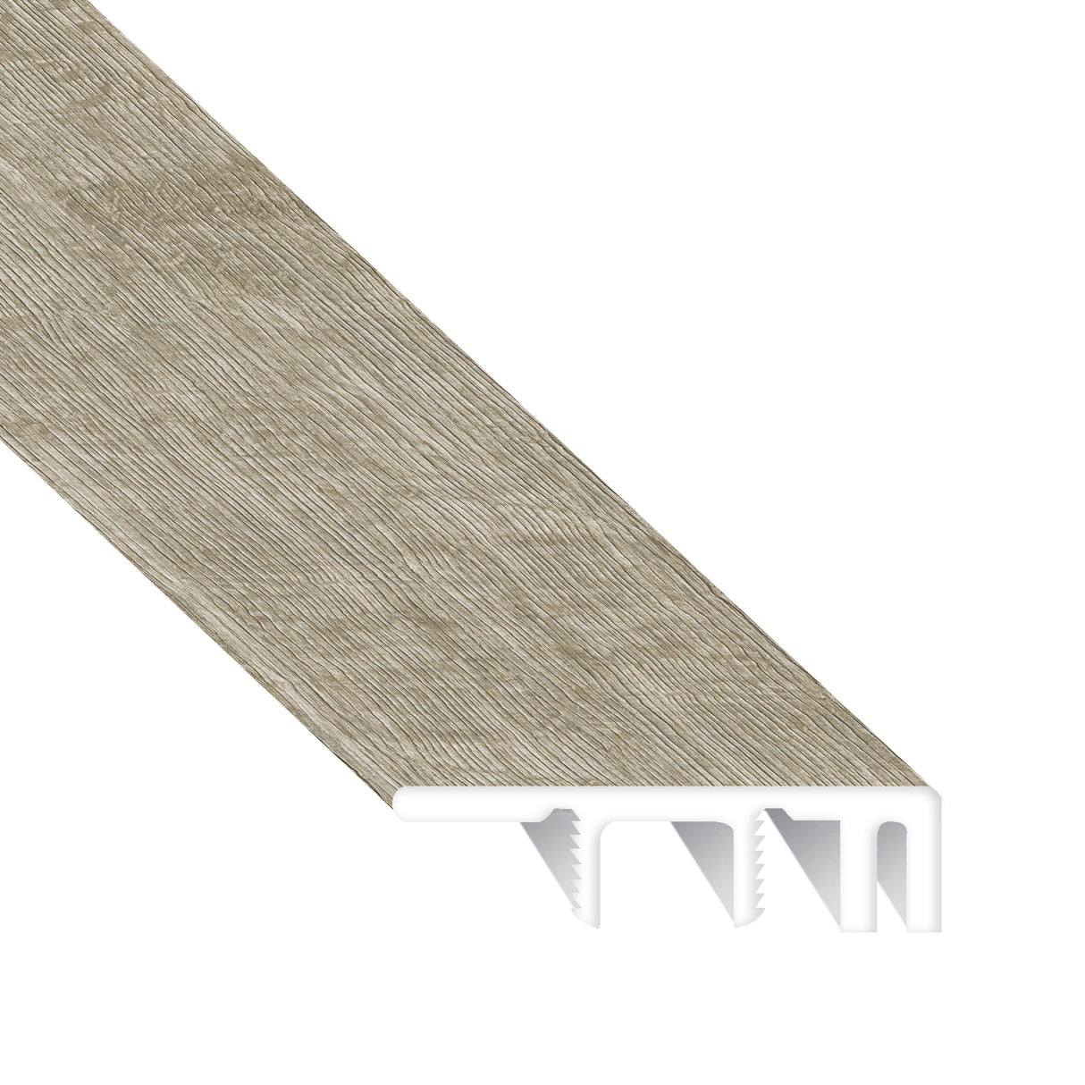 Gauntlet Gray Oak Waterproof Hybrid Resilient 1.5 in. Wide x 7.5 ft. Length End Cap