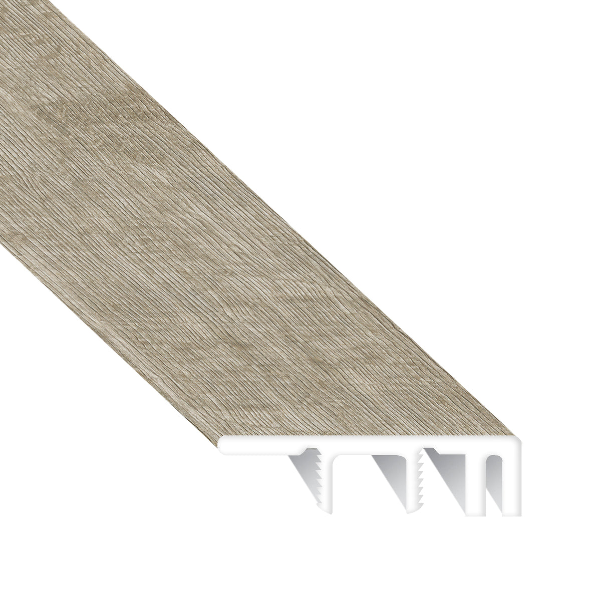 Gauntlet Gray Oak Waterproof Hybrid Resilient 1.5 in. Wide x 7.5 ft. Length End Cap