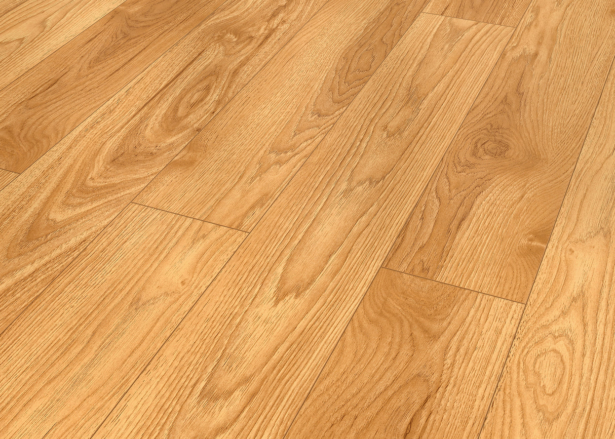 9mm w/pad Red Oak Water-Resistant Hybrid Resilient Flooring 7.56 in. Wide x 50.63 in. Long