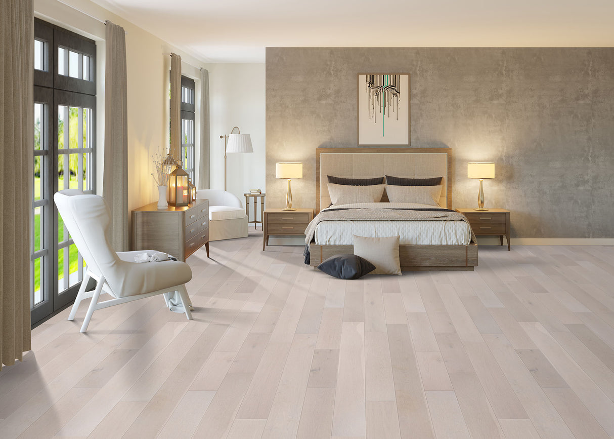 7/16 in. Castlebar White Oak Distressed Engineered Hardwood Flooring 7.4 in. Wide