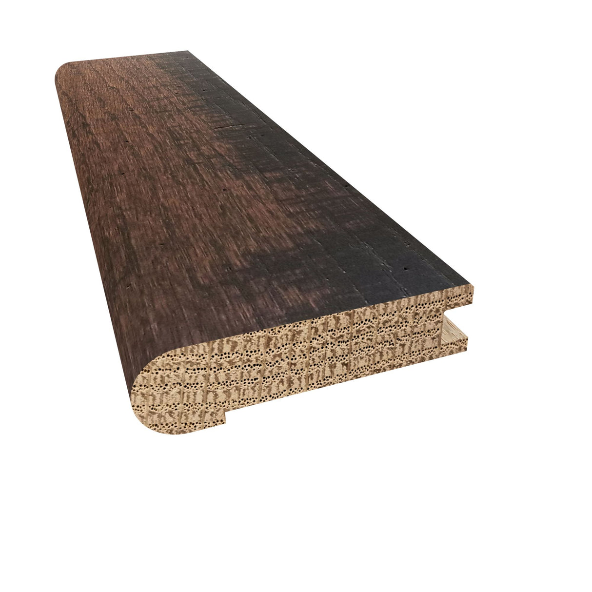 Prefinished Pioneer Leather Oak 3/4 in. Thick x 3.13 in. Wide x 6.5 ft. Length Stair Nose