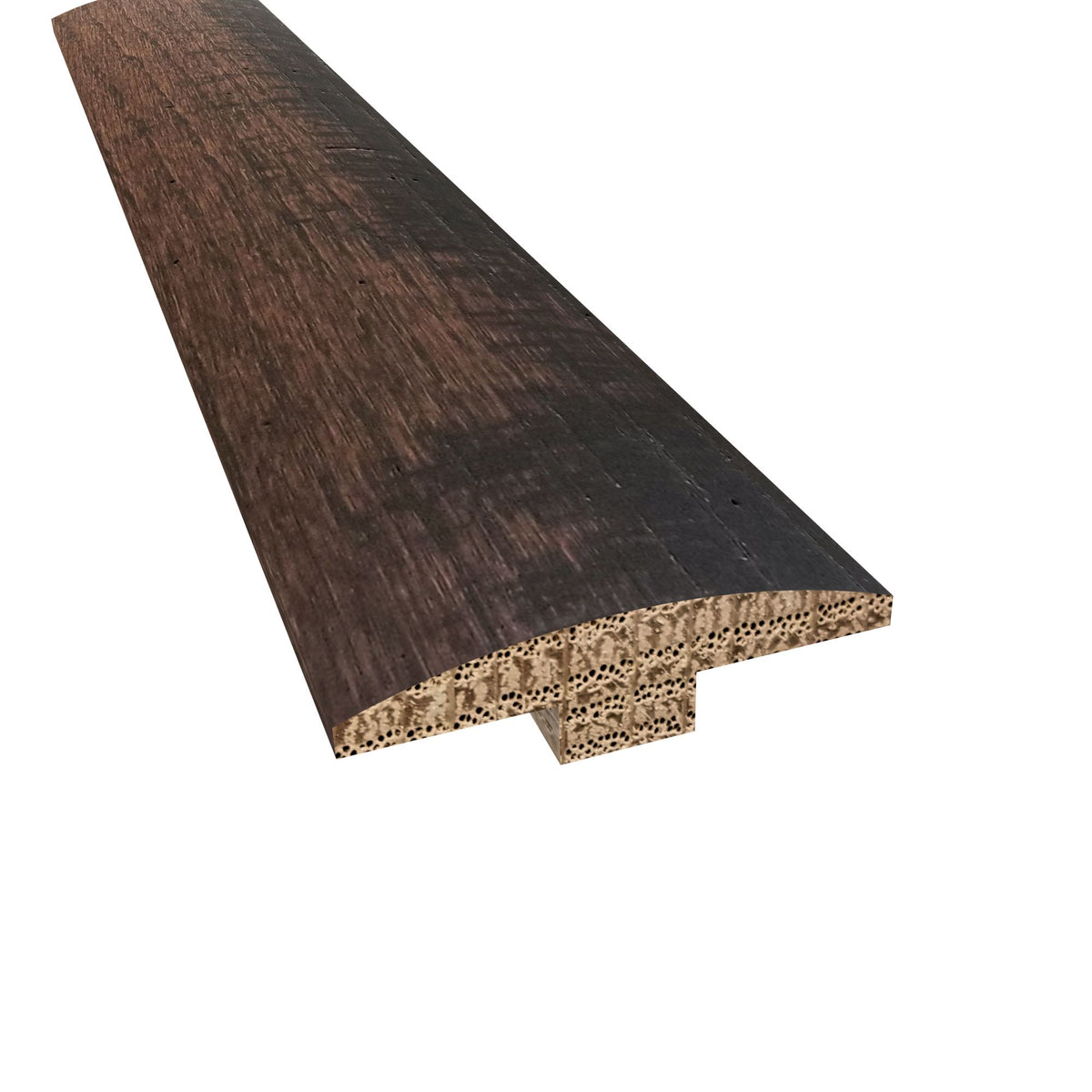 Prefinished Pioneer Leather Oak 2 in. Wide x 6.5 ft. Length T-Molding