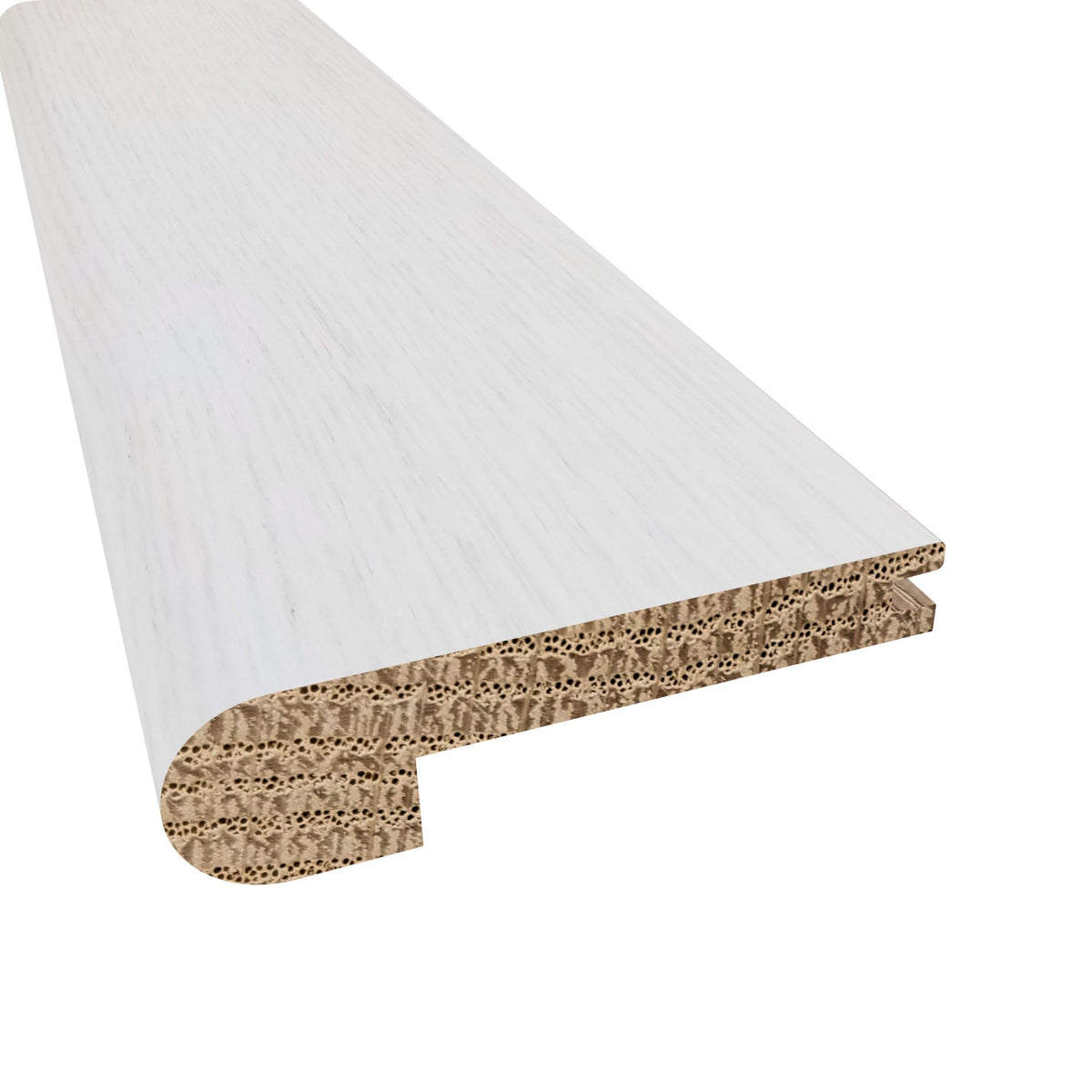 Prefinished Warm Ivory 3/8 in. Thick x 2.75 in. Wide x 6.5 ft. Length Stair Nose