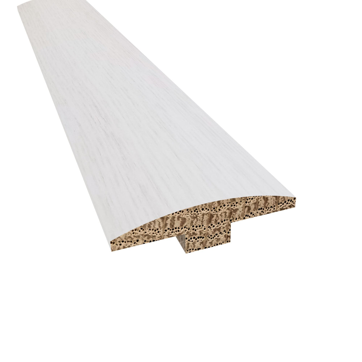 Prefinished Warm Ivory 2 in. Wide x 6.5 ft. Length T-Molding