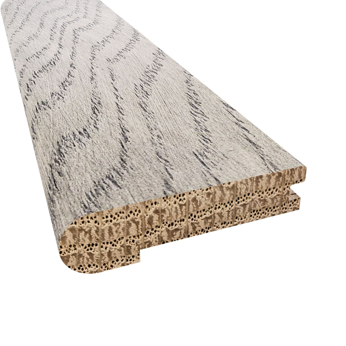 Prefinished West Village Chevron Hardwood 5/8 in. Thick x 2.75 in. Wide x 78 in. Length Stair Nose