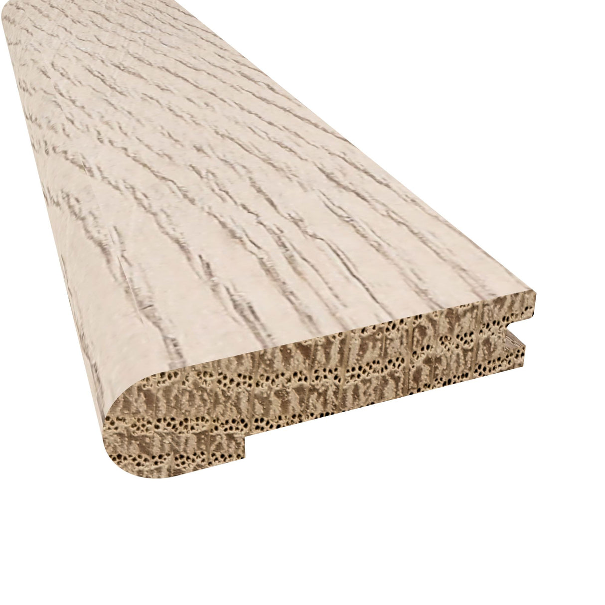 Prefinished Cobble HIll Chevron Hardwood 5/8 in. Thick x 2.75 in. Wide x 78 in. Length Stair Nose