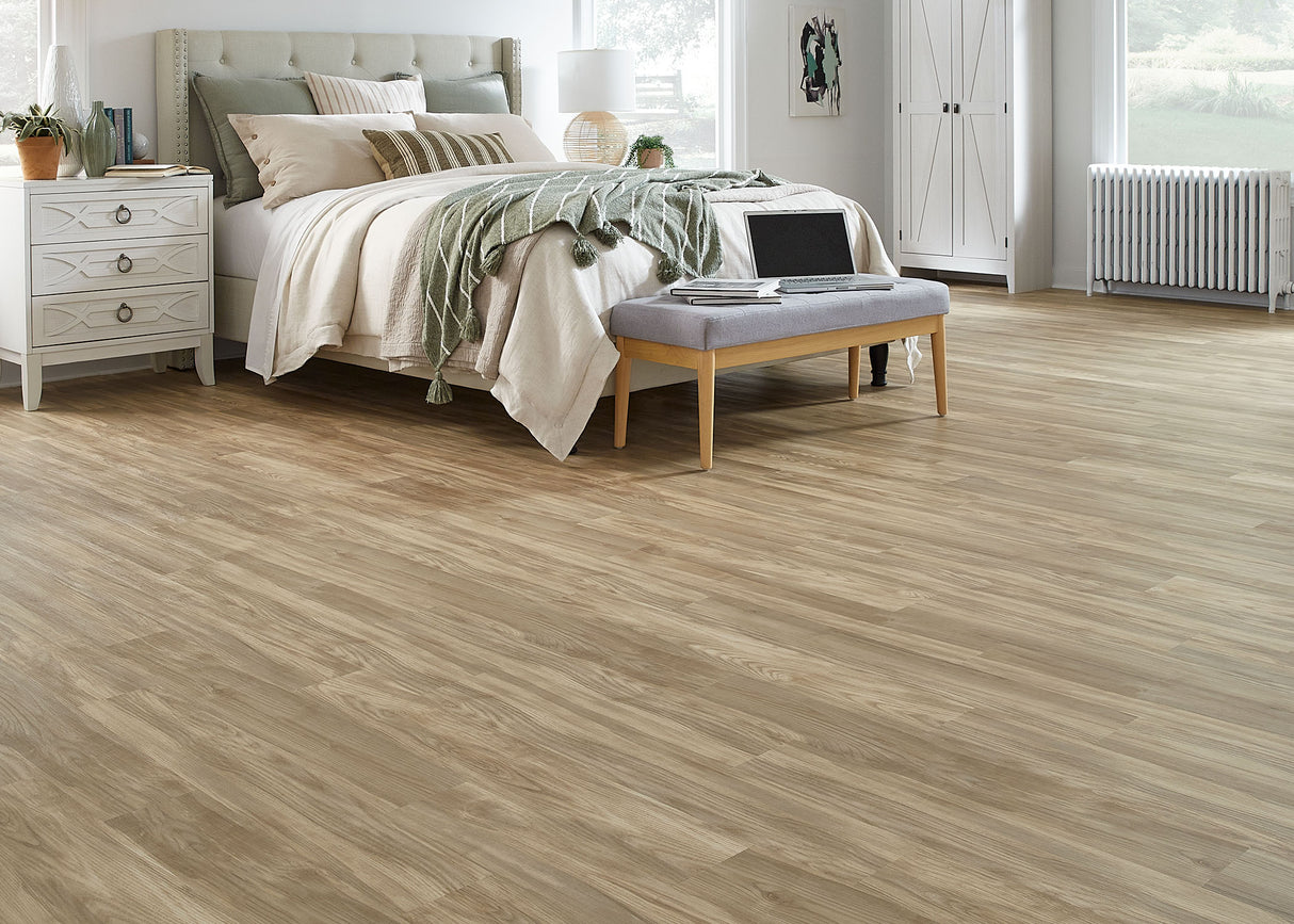 4mm w/pad Hunter Valley Ash Waterproof Rigid Vinyl Plank Flooring 6 in. Wide X 36 in. Long