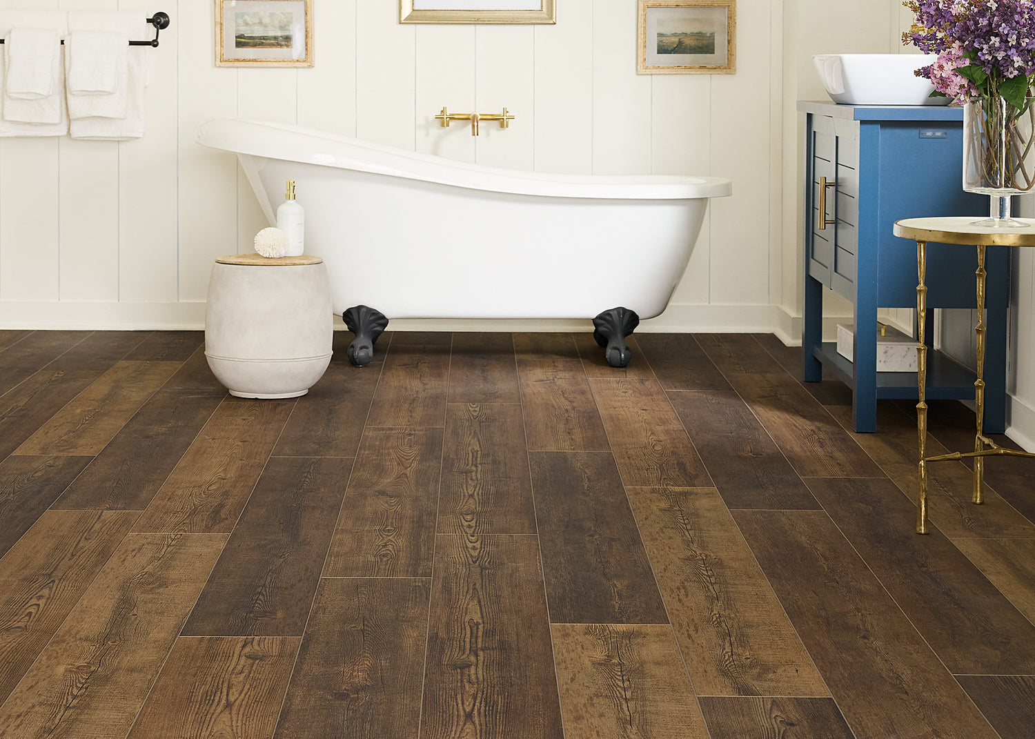 6.5mm w/pad Porchlight Pine Waterproof Rigid Vinyl Plank Flooring 8 in. Wide X 60 in. Long