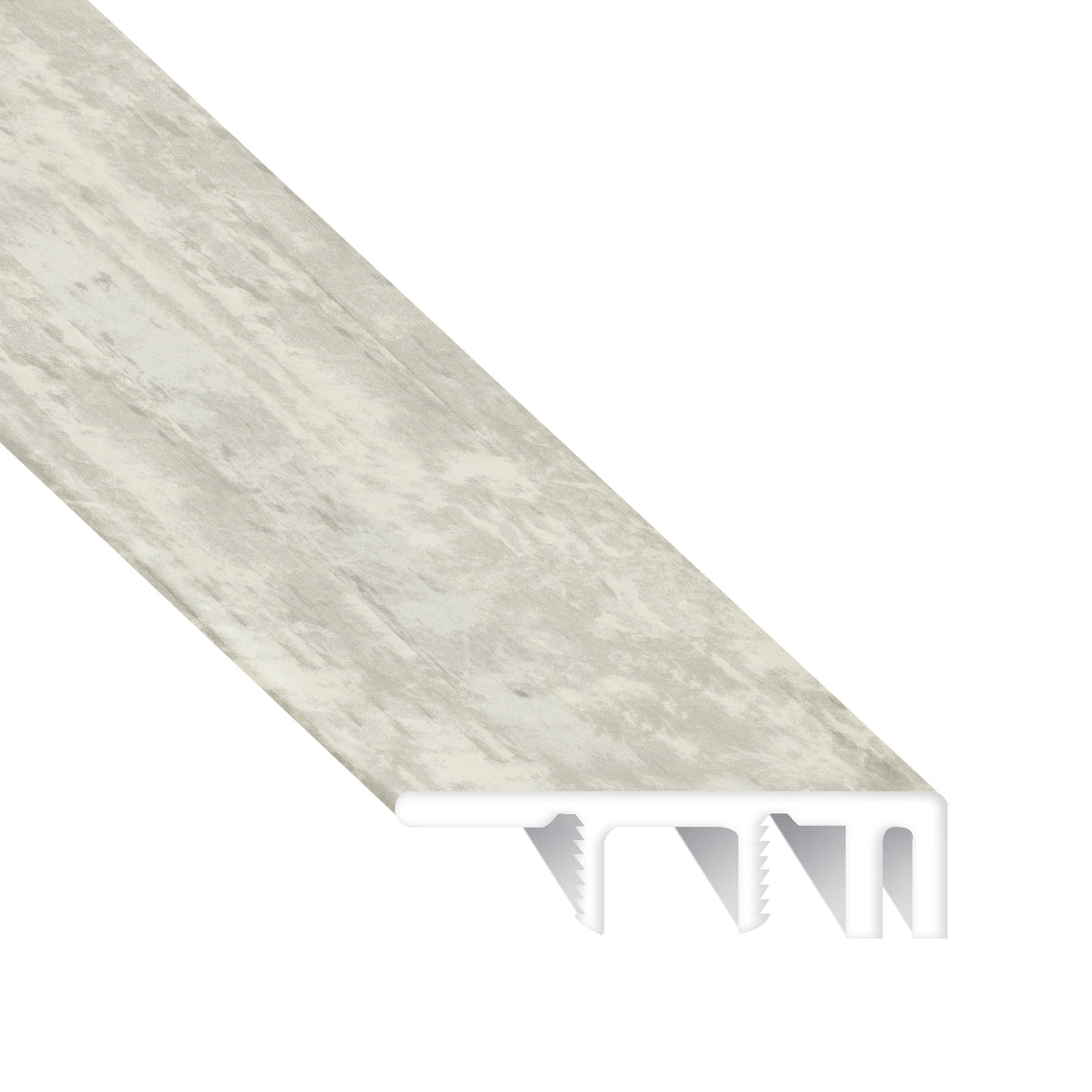 Quilted Gray Tile Laminate Waterproof 1.5 in wide x 7.5 ft Length Low Profile End Cap