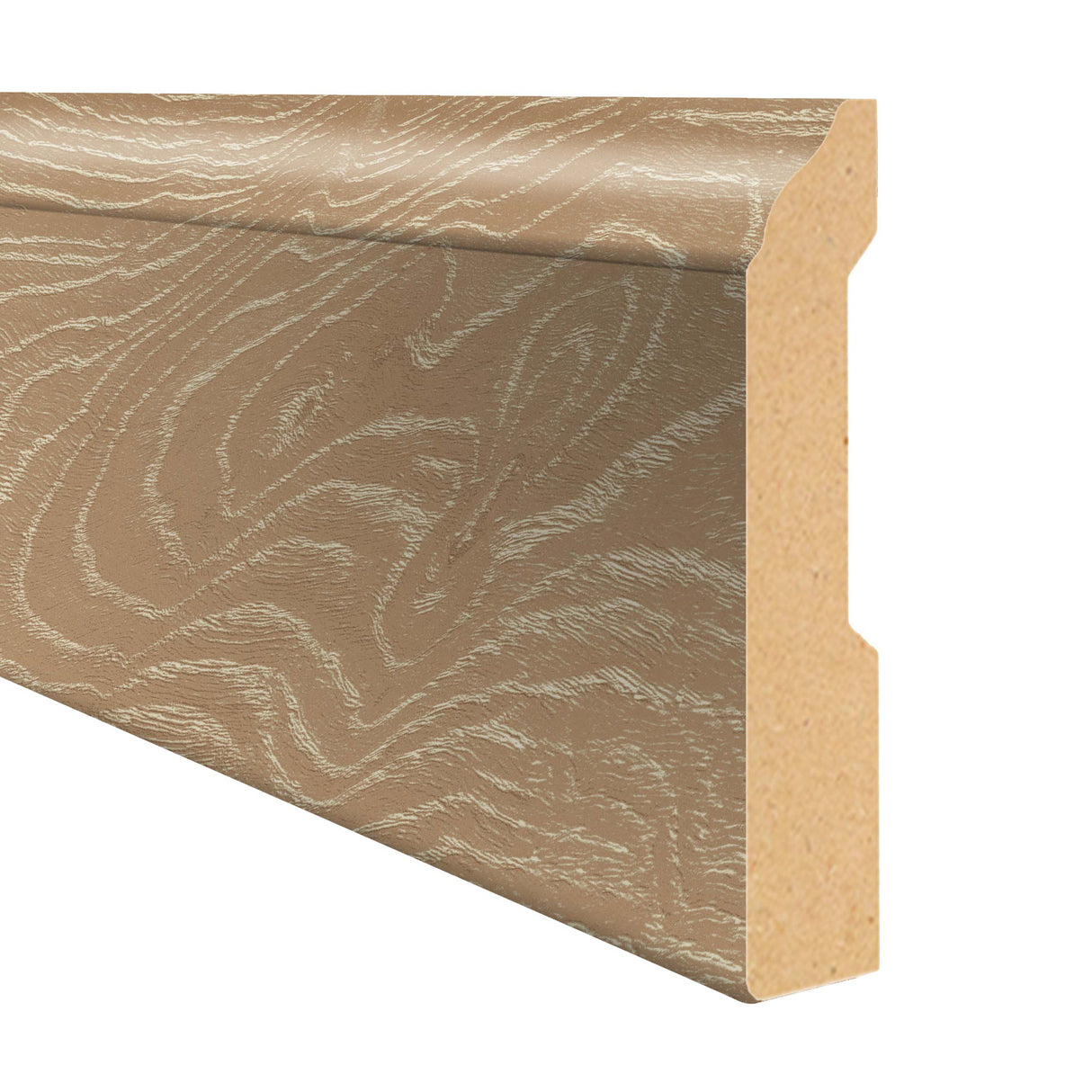 Lake Lager Oak Hybrid Resilient 3.25 in wide x 7.5 ft Length Baseboard
