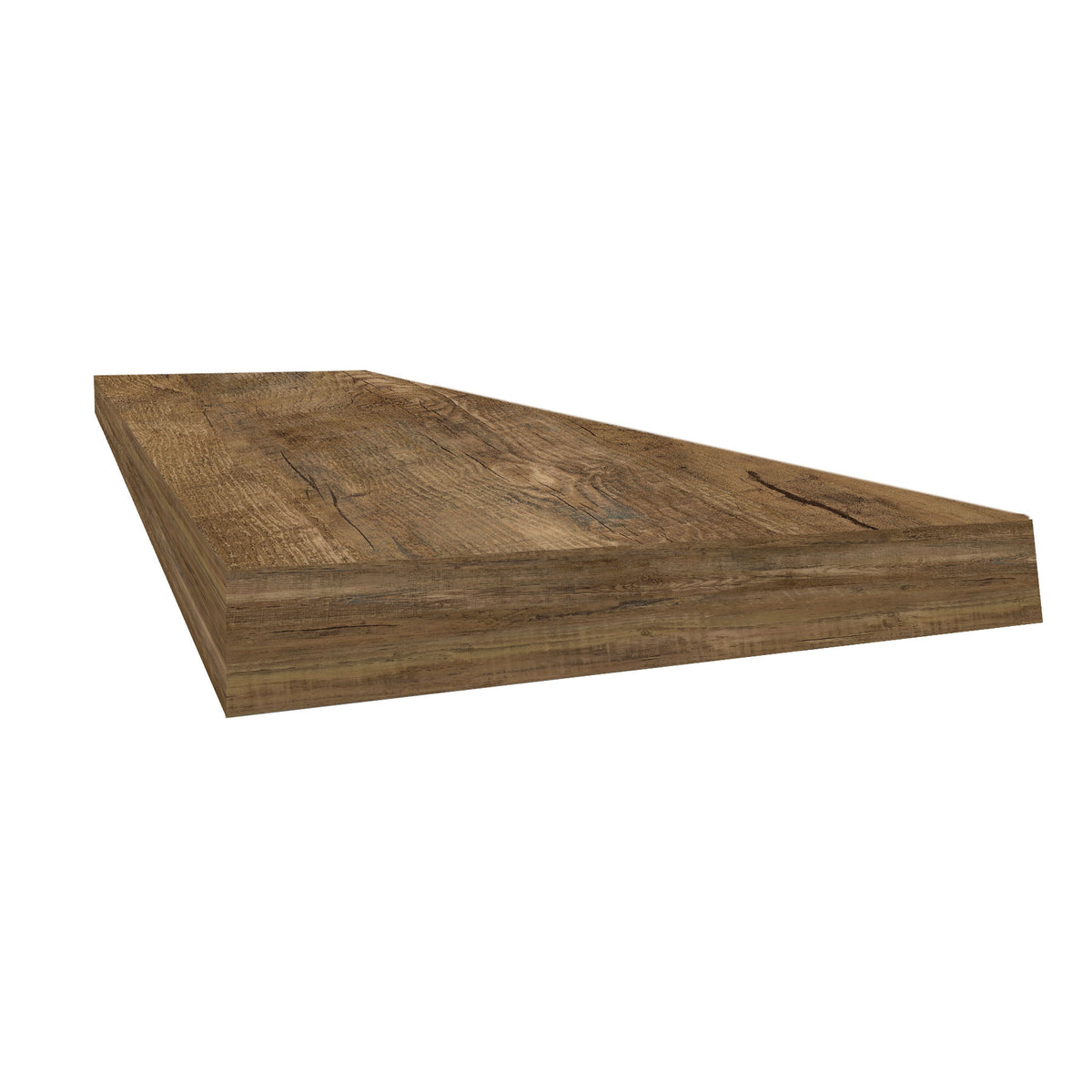Tranquility Rustic Reclaimed Oak 48" Square Retrofit Tread with Return