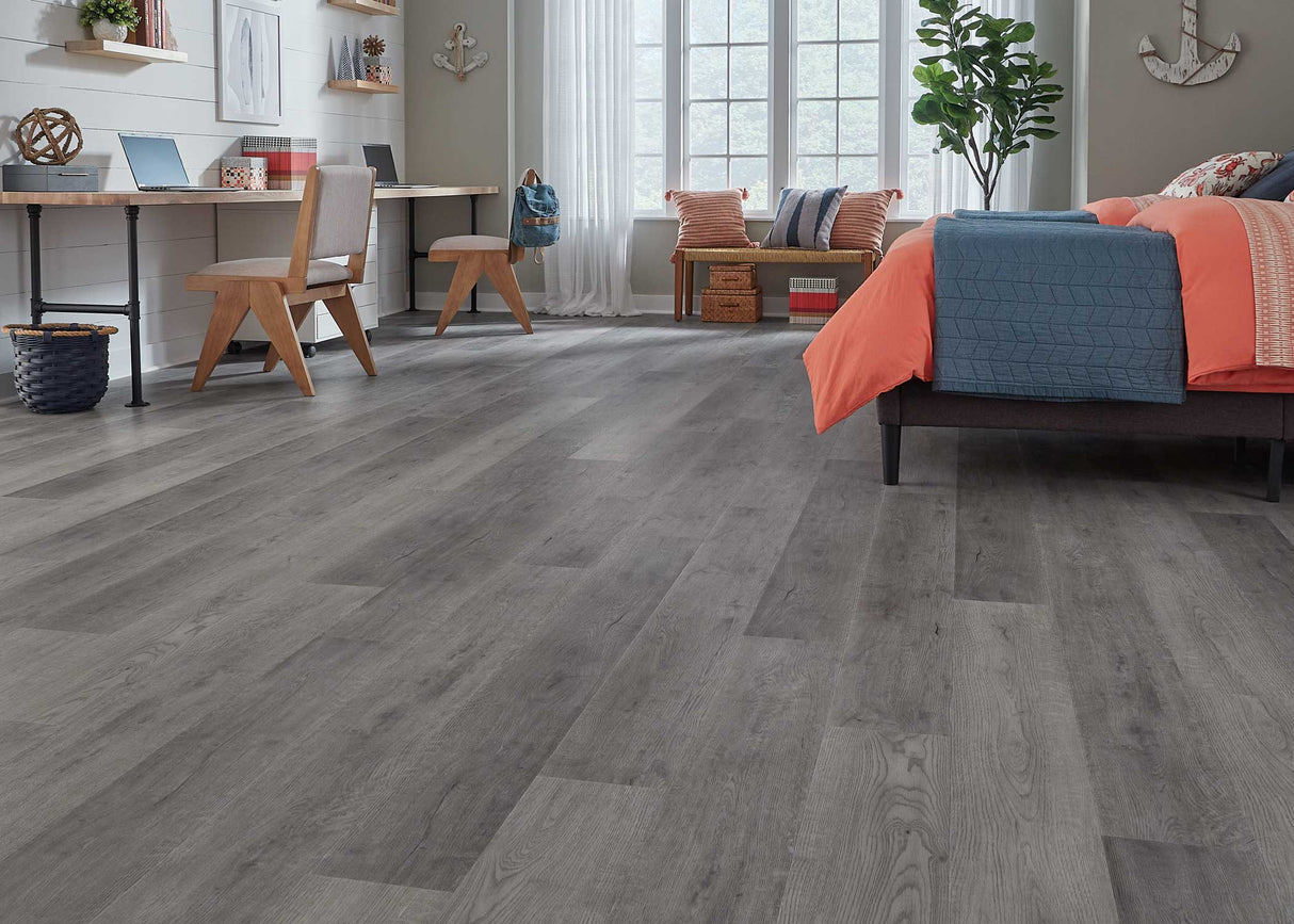 8mm w/pad Capitol Oak Waterproof Rigid Vinyl Plank Flooring 7.1 in. Wide x 60 in. Long