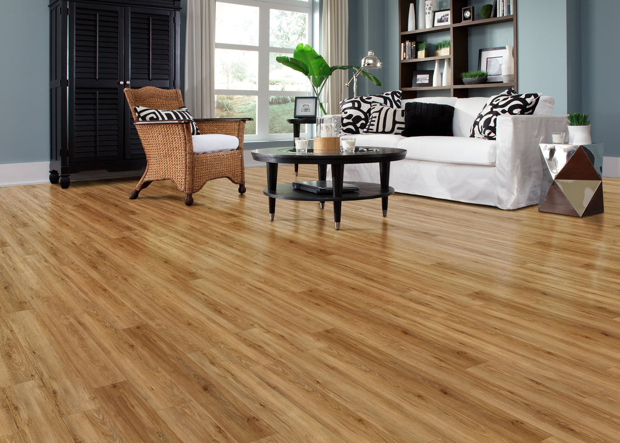 6mm w/pad Roosevelt Oak Waterproof Rigid Vinyl Plank Flooring 7.08 in. Wide x 60 in. Long