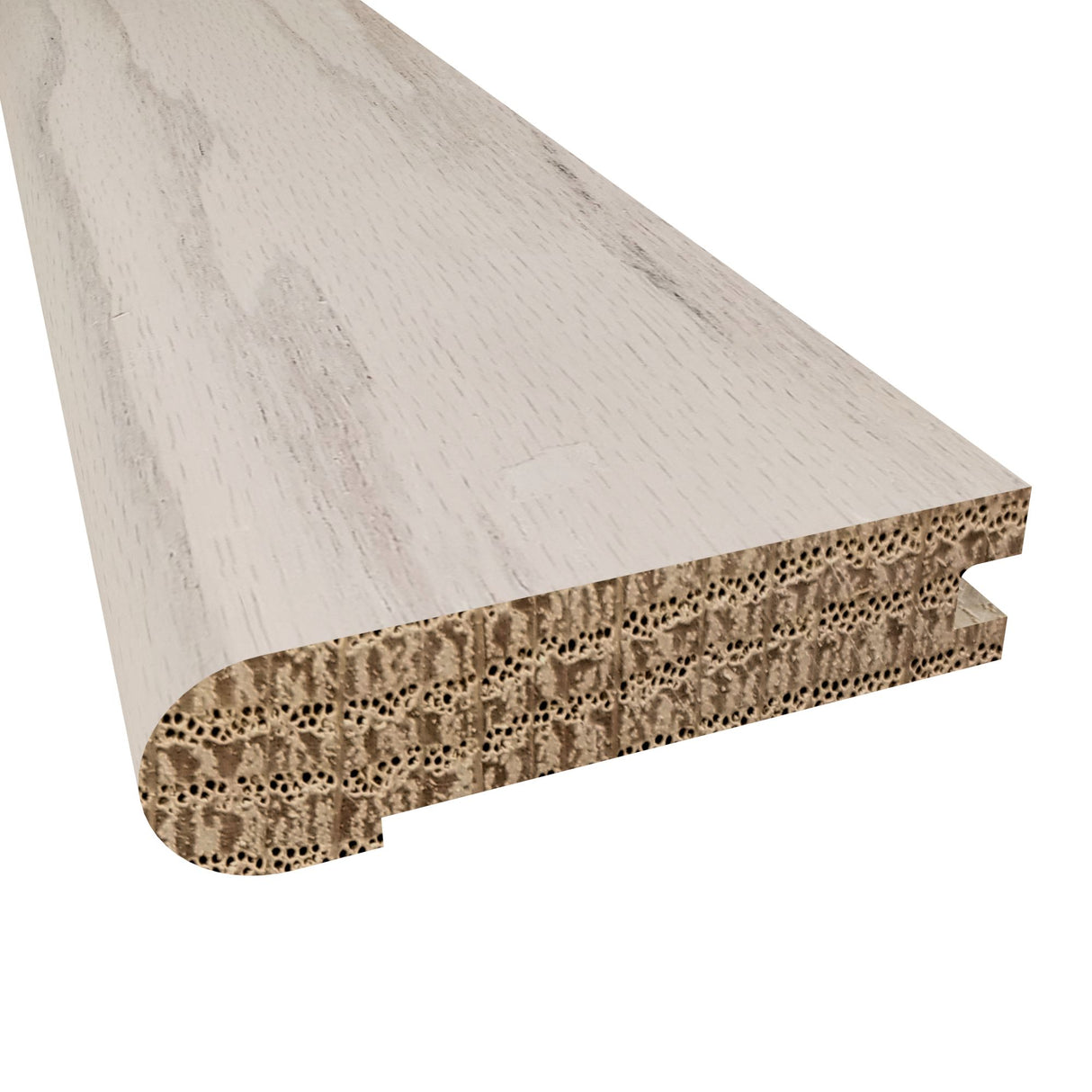 Prefinished Frozen Coast Oak Hardwood 3/4 in. Thick x 3.125 in. Wide x 78 in. Length Stair Nose