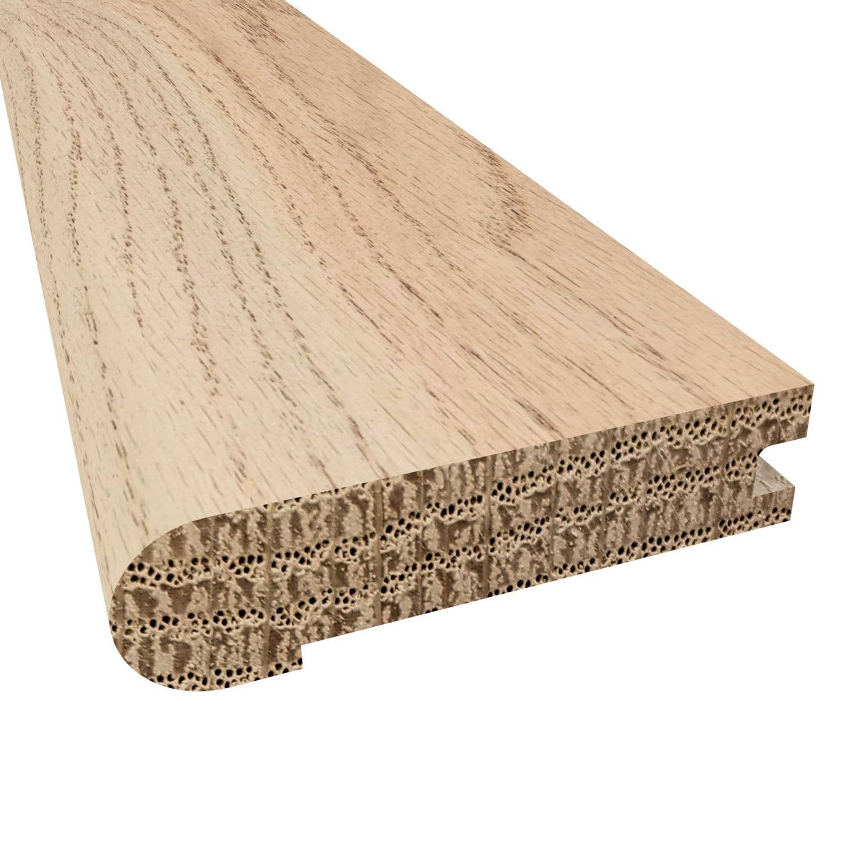 Prefinished Winter Seaport Oak Hardwood 3/4 in. Thick x 3.125 in. Wide x 78 in. Length Stair Nose