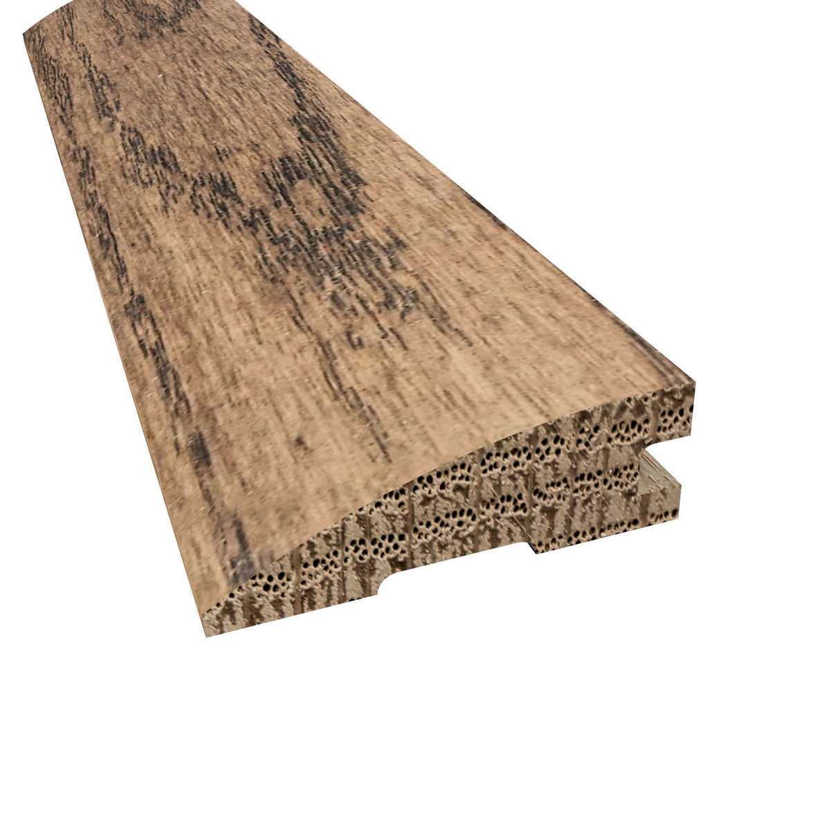 Prefinished Arctic Hunter Oak Hardwood 3/4 in. Thick x 2.25 in. Wide x 78 in. Length Reducer