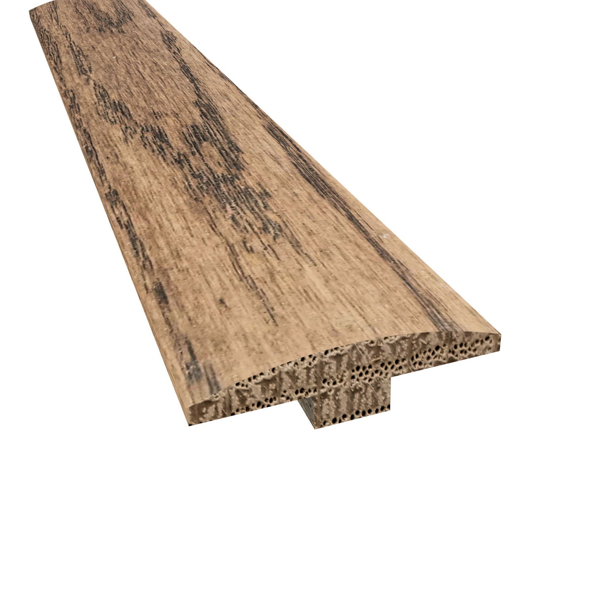 Prefinished Arctic Hunter Oak Hardwood 1/4 in. Thick x 2 in. Wide x 78 in. Length T-Molding