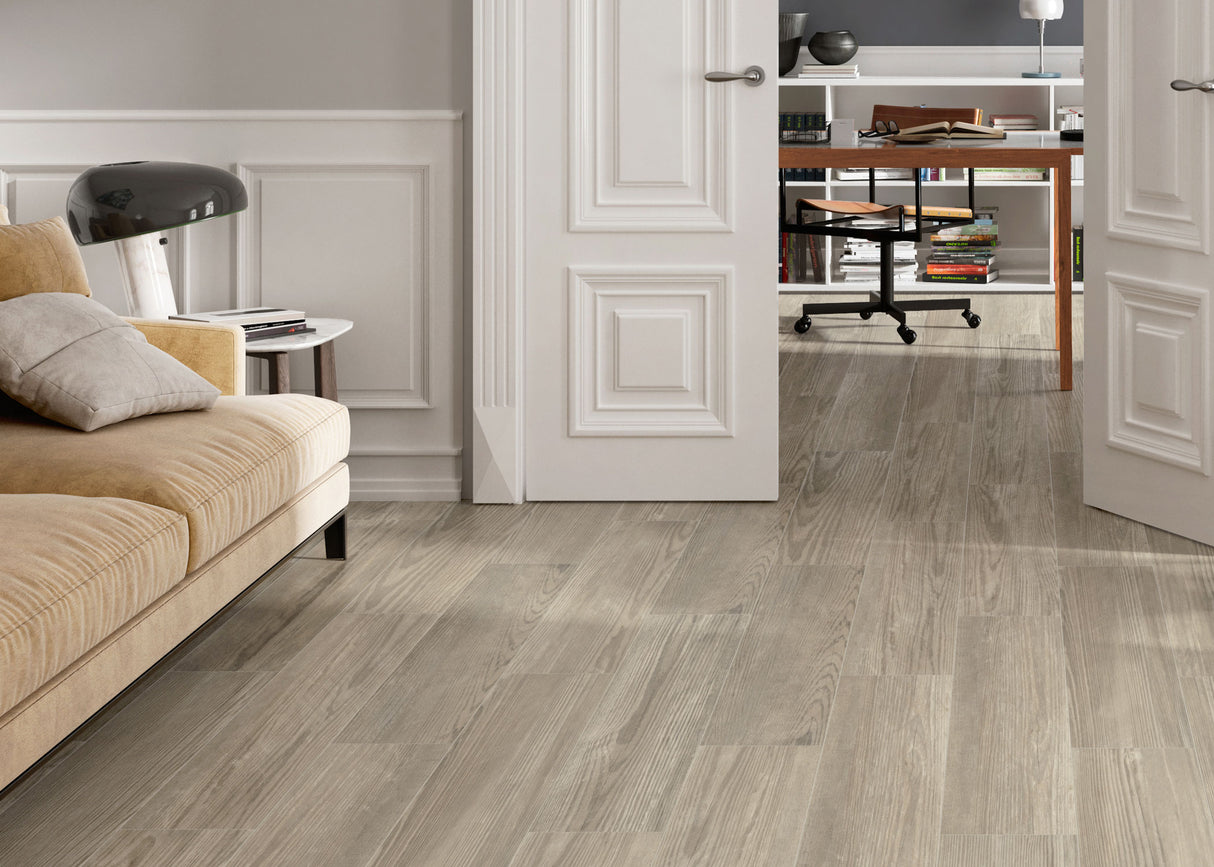 8 in. x 48 in. Driftwood Beach Oak Porcelain Tile