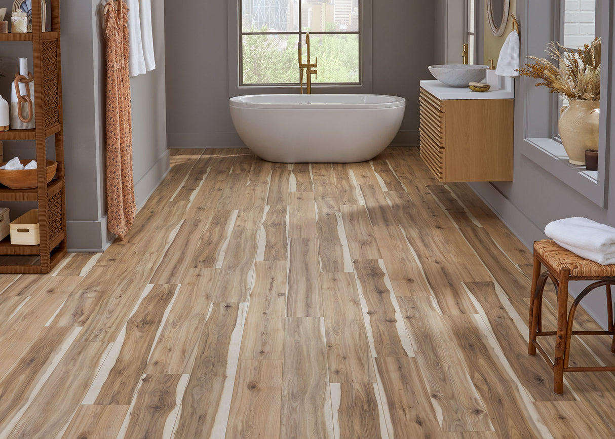 5mm w/pad Royal Hampton Hickory Waterproof Rigid Vinyl Plank Flooring 6.81 in. Wide x 51 in. Long