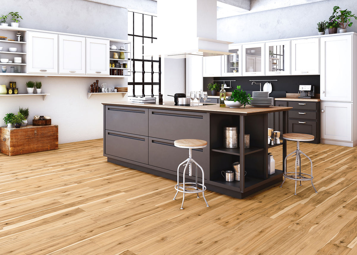5mm w/pad Royal Hampton Hickory Waterproof Rigid Vinyl Plank Flooring 6.81 in. Wide x 51 in. Long