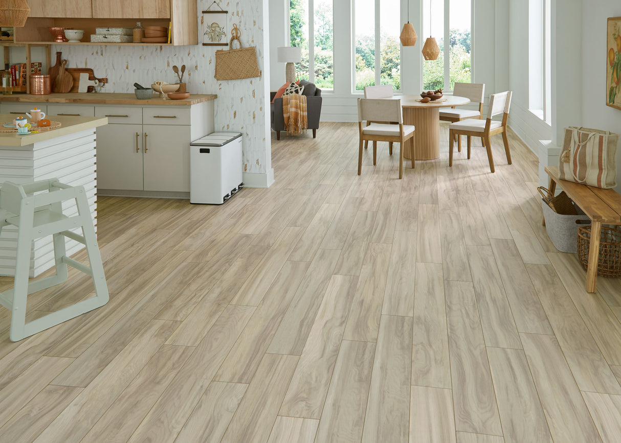 5mm w/pad Norwegian Walnut Waterproof Rigid Vinyl Plank Flooring 6.81 in. Wide x 51 in. Long - As-Is - Stack Out - 871.86 Sq. Ft.