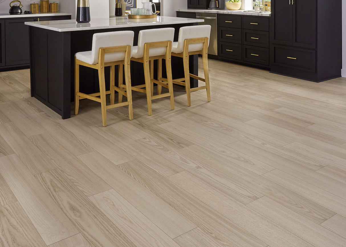 4.8mm w/pad Valencia Chestnut Waterproof Rigid Vinyl Plank Flooring 6.81 in. Wide x 51 in. Long