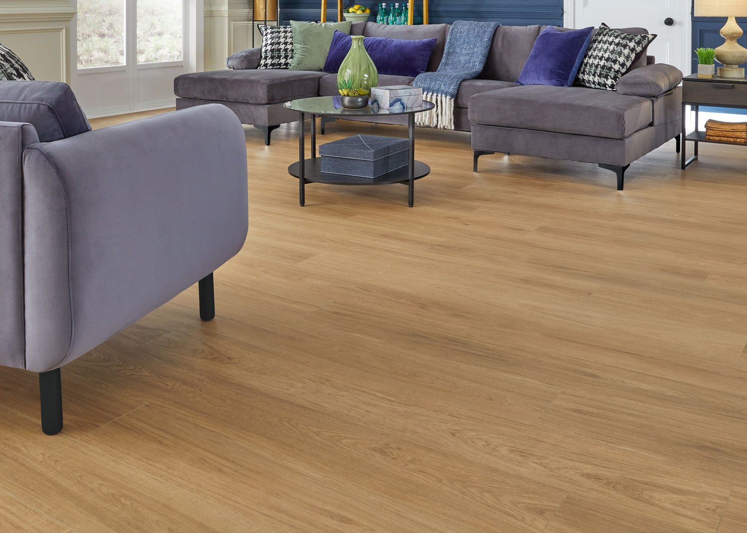 6.5mm w/pad Luven Oak Waterproof Rigid Vinyl Plank Flooring 8 in. Wide x 60 in. Long