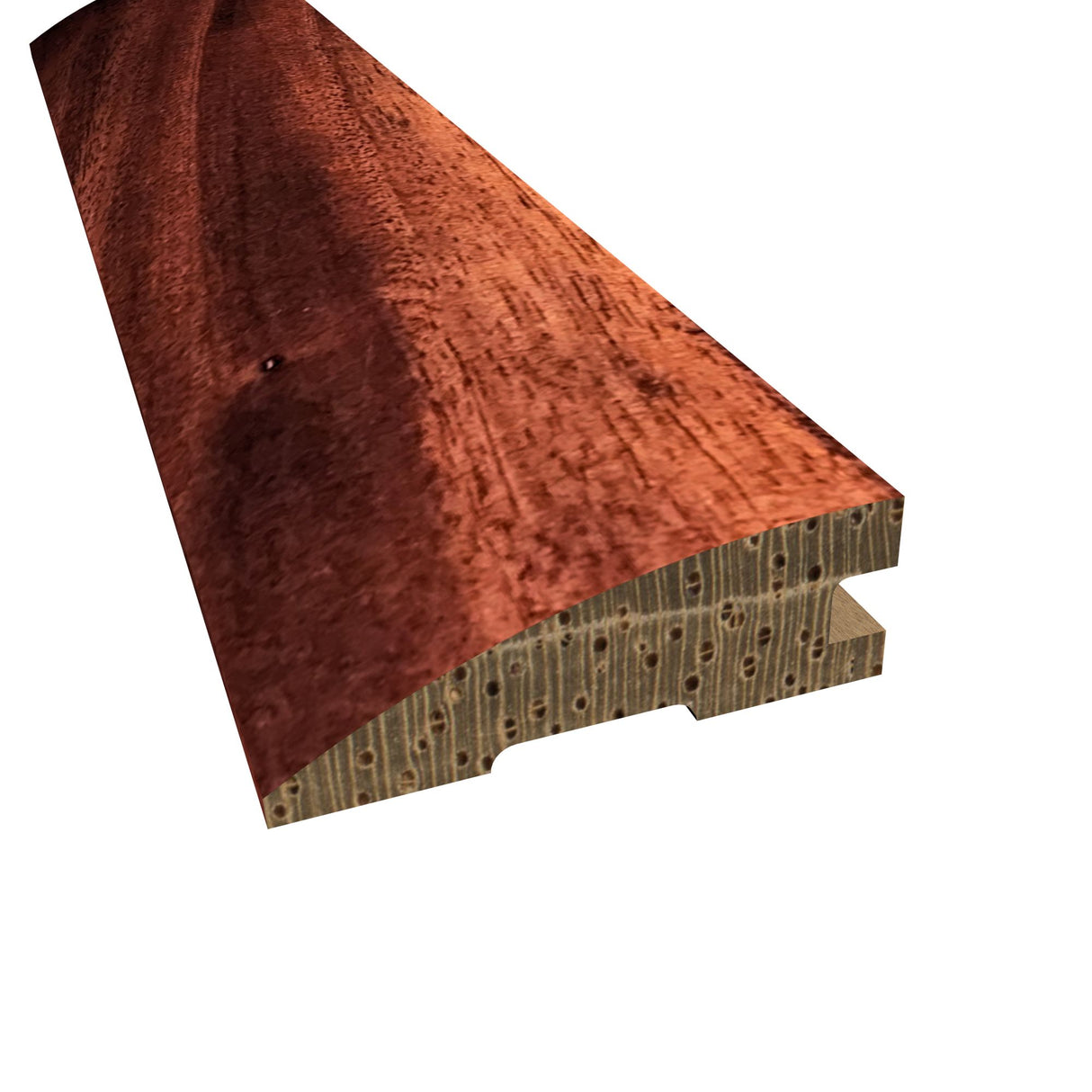 Prefinished Jasper Mahogany Hardwood 3/4 in. Thick x 2.25 in. Wide x 78 in. Length Reducer