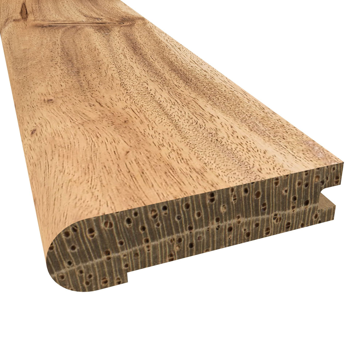 Prefinished Golden Mahogany Hardwood 3/4 in. Thick x 3.125 in. Wide x 78 in. Length Stair Nose