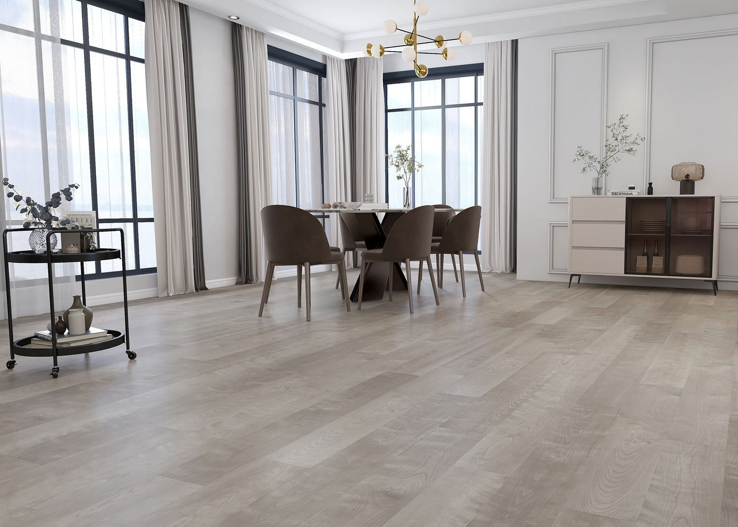 9mm w/pad Piedmont Cherry Water-Resistant Hybrid Resilient Flooring 7.56 in. Wide x 50.63 in. Long