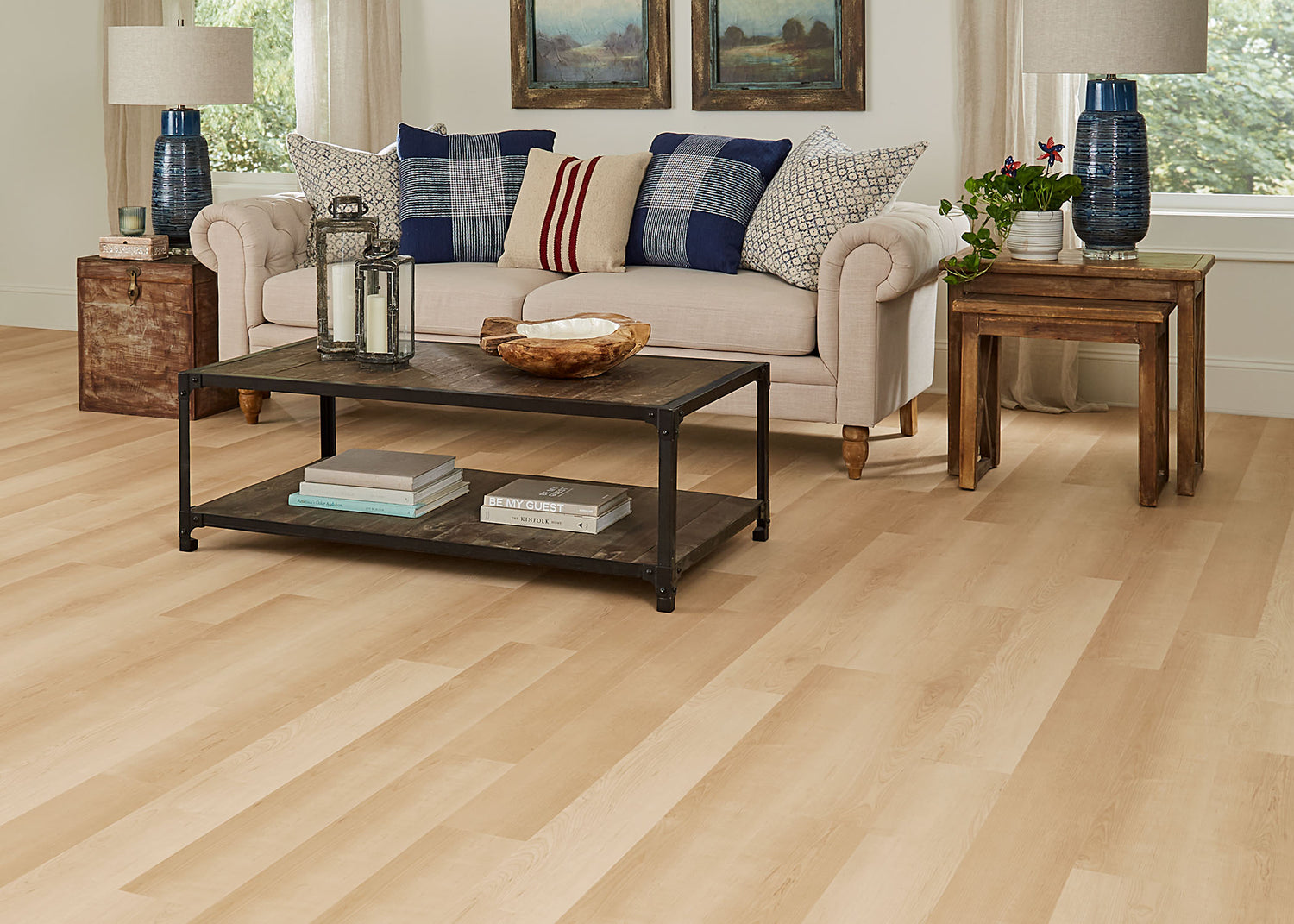5mm w/pad Potomac Point Maple Waterproof Rigid Vinyl Plank Flooring 5.75 in. Wide x 48 in. Long