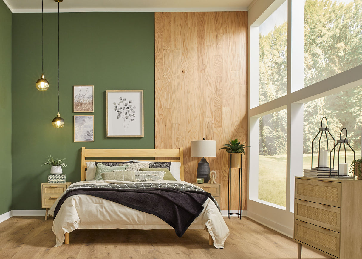 3/8 in. Red Oak Ridge Quick Click Prefinished Engineered Hardwood Flooring 5.38 in. Wide