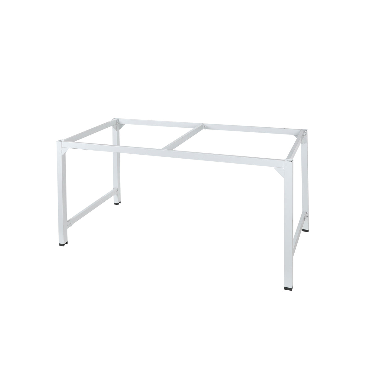 Metal Leg Kit Frame for 30"x 60" Desktop - 28 in Depth x 58 in Width x28 in Height -White