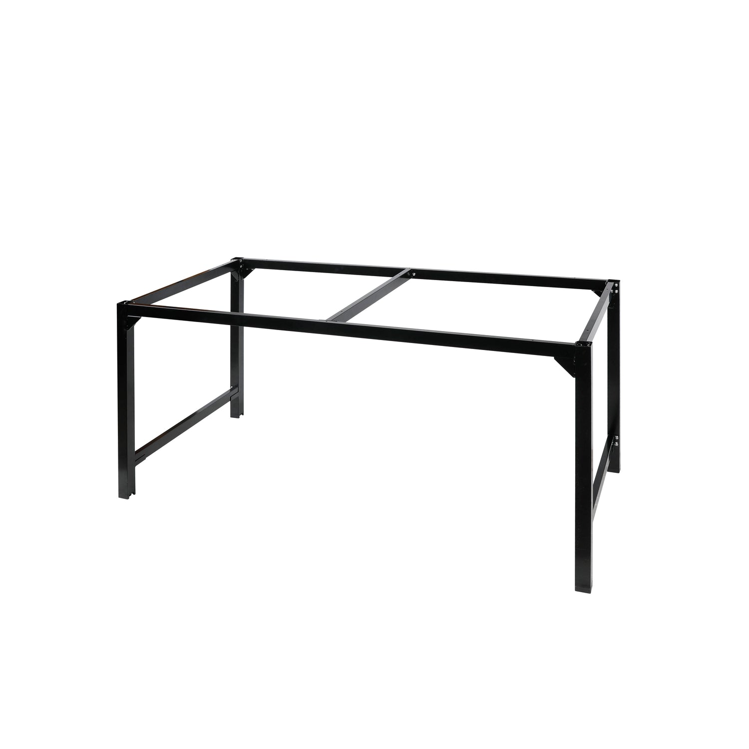 Metal Leg Kit Frame for 30 In. x 60 In. Desktop - 28 In. Depth x 58 In. Width x 28 In. Height - Black
