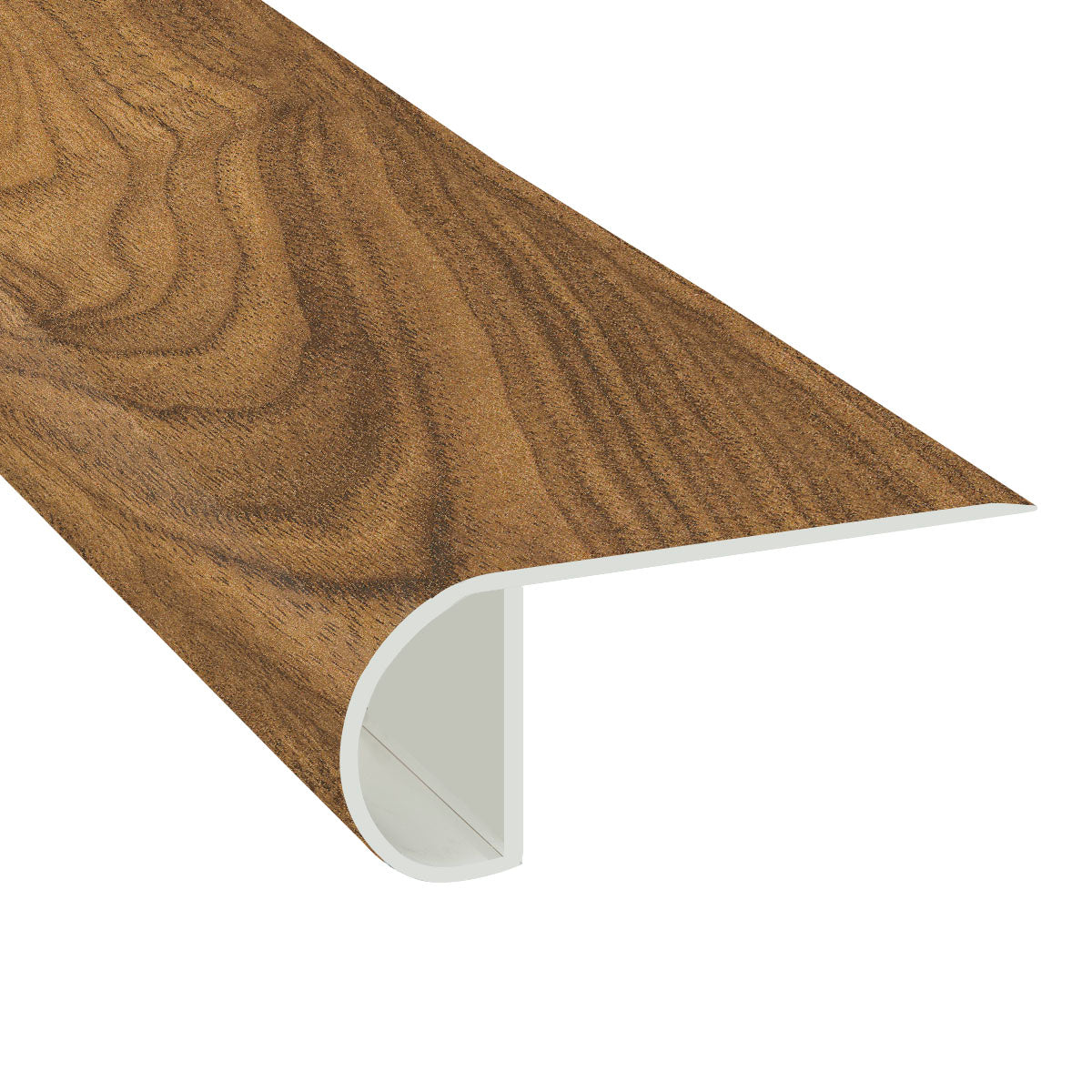 Rum Cay Walnut Hybrid Resilient Waterproof 2.25 in wide x 7.5 ft Length Low Profile Stair Nose