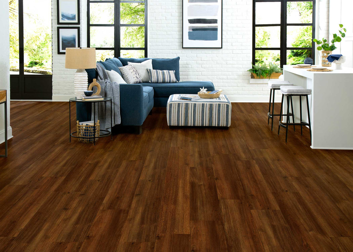 8mm w/pad Revere Oak Waterproof Rigid Vinyl Plank Flooring 8.98 in. Wide x 72 in. Long