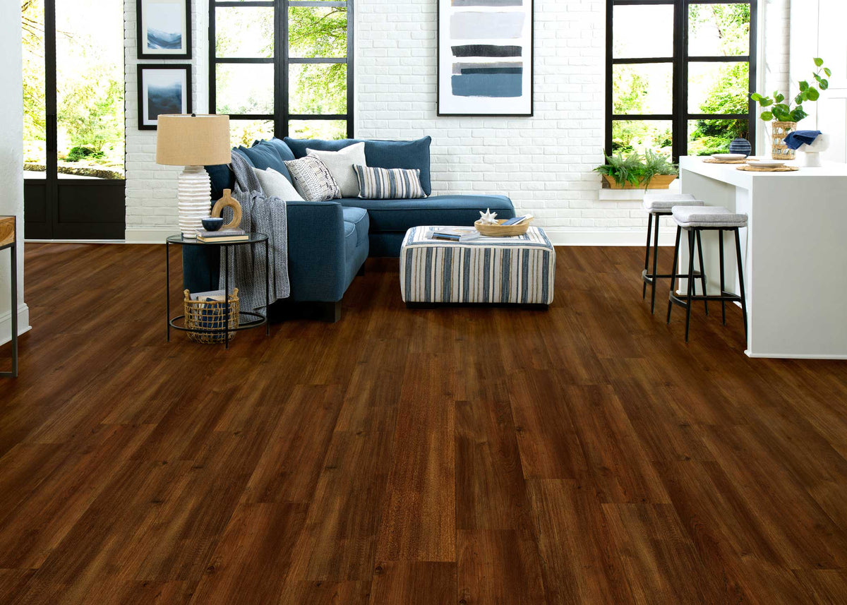 8mm w/pad Revere Oak Waterproof Rigid Vinyl Plank Flooring 8.98 in. Wide x 72 in. Long
