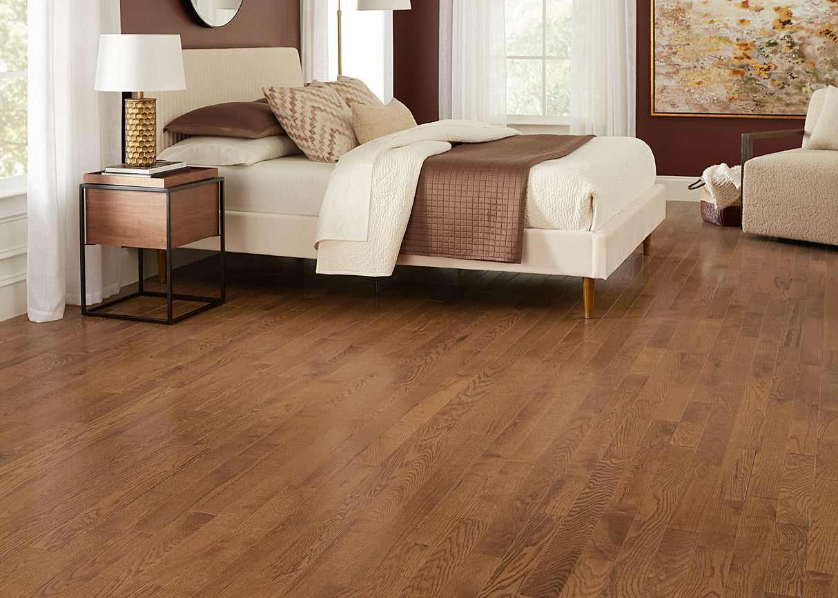 3/4 in. English Brown Oak Prefinished Solid Hardwood Flooring 3 in. Wide