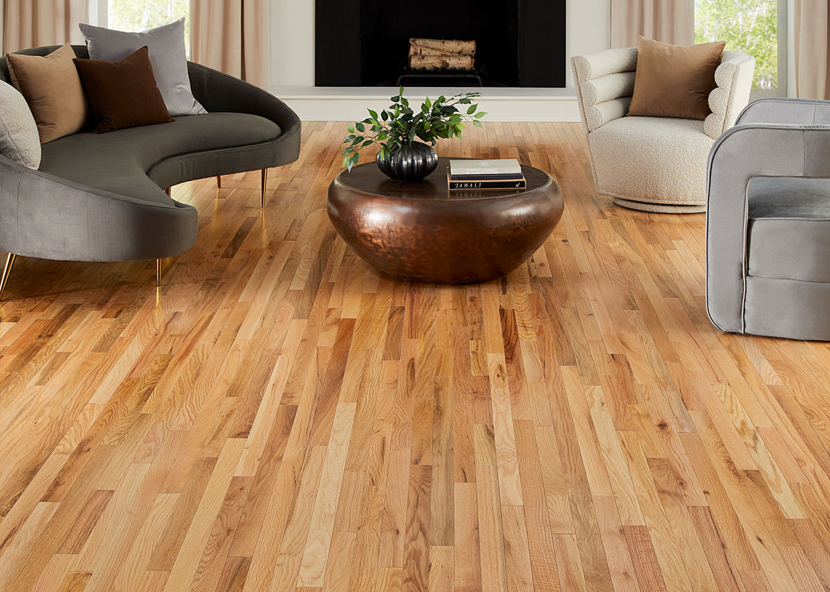3/4 in. Natural Oak Prefinished Solid Hardwood Flooring 2.25 in. Wide