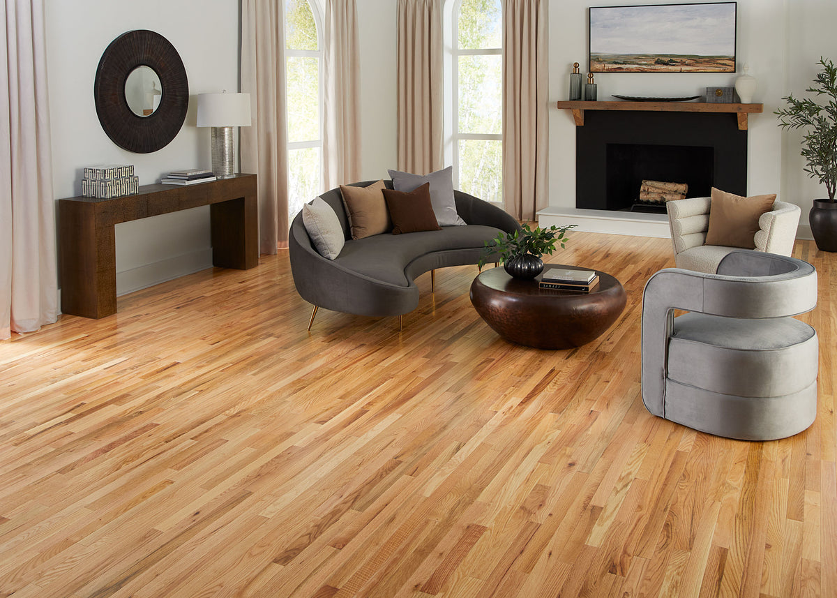 3/4 in. Natural Oak Prefinished Solid Hardwood Flooring 2.25 in. Wide