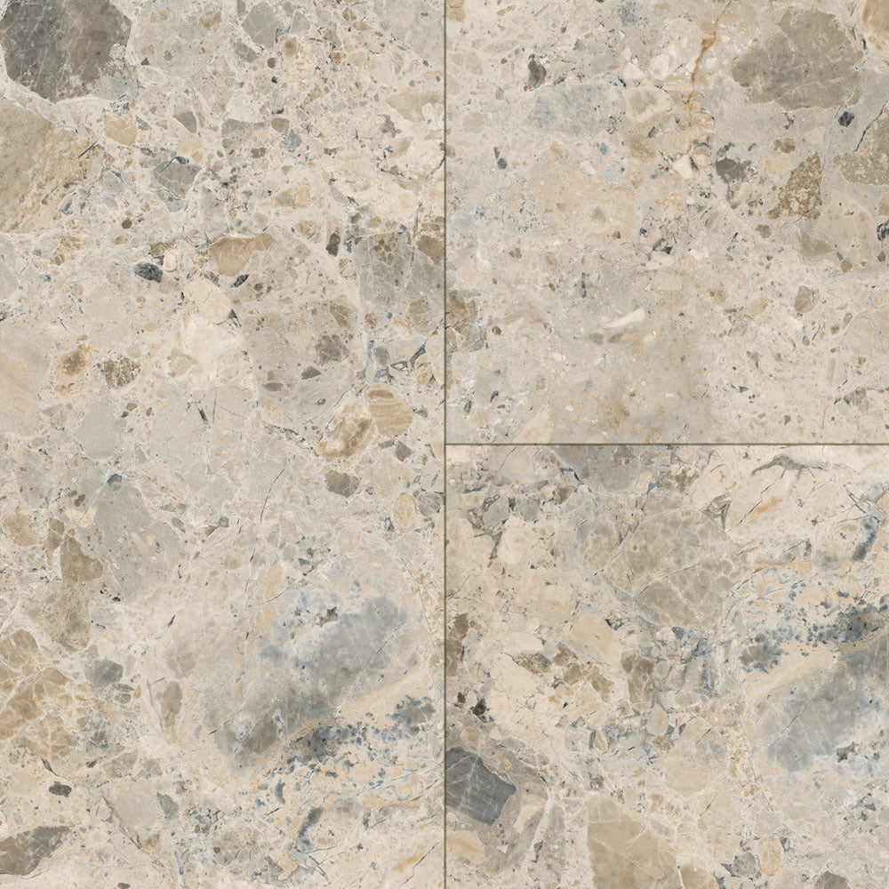 6mm w/pad Alba Terrazzo Waterproof Rigid Vinyl Tile 18 in. Wide x 36 in. Long