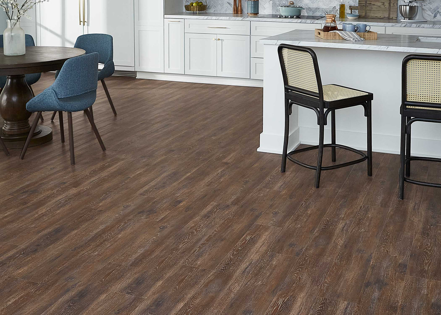 6mm w/pad Serene Garden Oak Waterproof Rigid Vinyl Plank 7.09 in. Wide x 48 in. Long