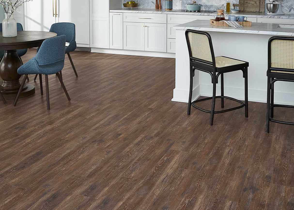 6mm w/pad Serene Garden Oak Waterproof Rigid Vinyl Plank 7.09 in. Wide x 48 in. Long