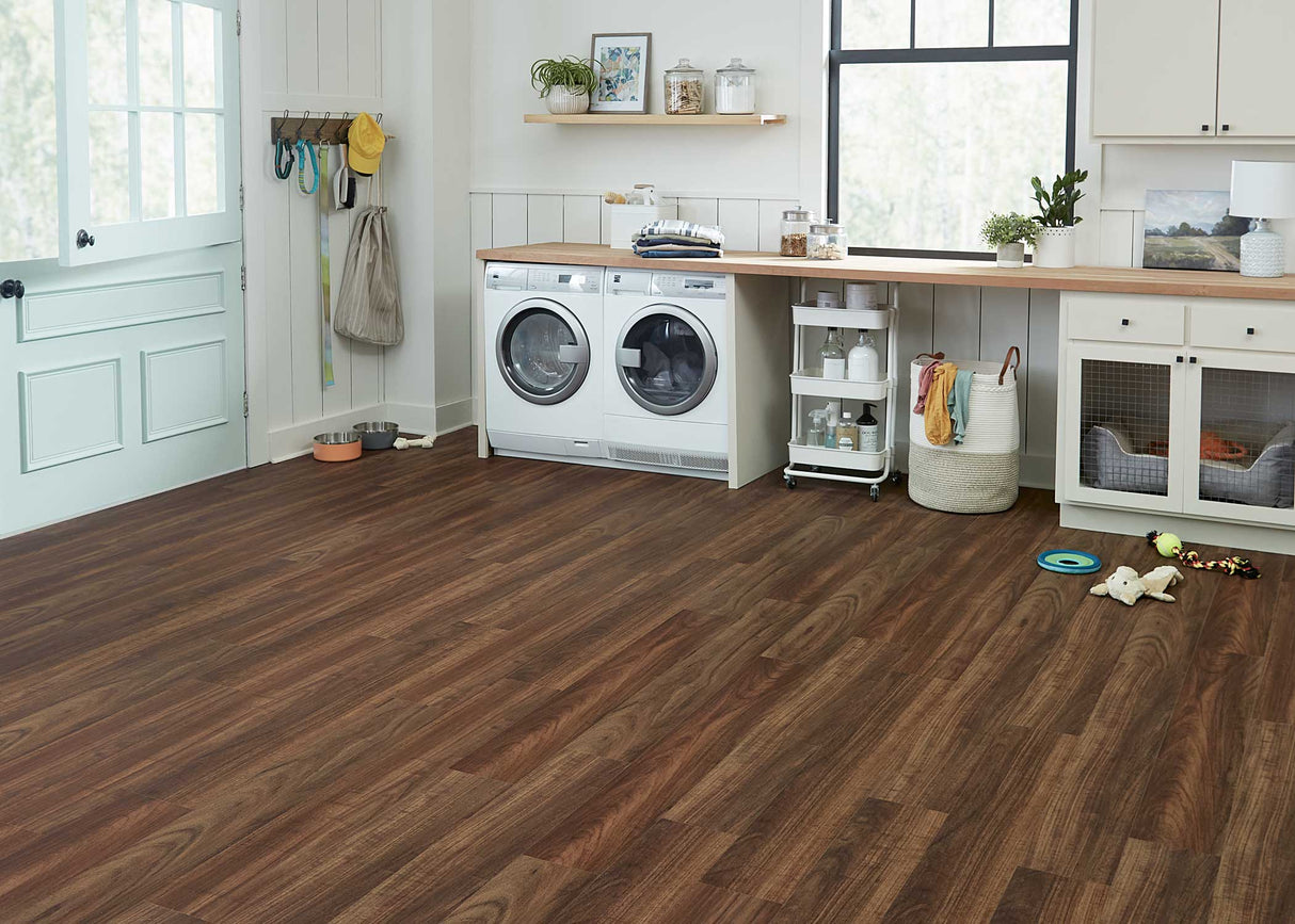 6mm w/pad Vermont Curupay Waterproof Rigid Vinyl Plank 7.09 in. Wide x 48 in. Long