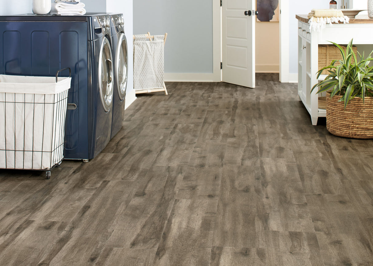 7mm w/pad Rattan Maple Waterproof Rigid Vinyl Plank 9.3 in. Wide x 60 in. Long