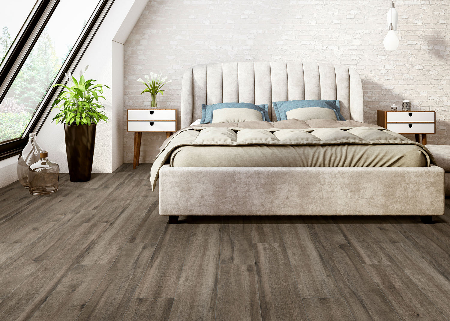 7mm w/pad Rattan Maple Waterproof Rigid Vinyl Plank 9.3 in. Wide x 60 in. Long