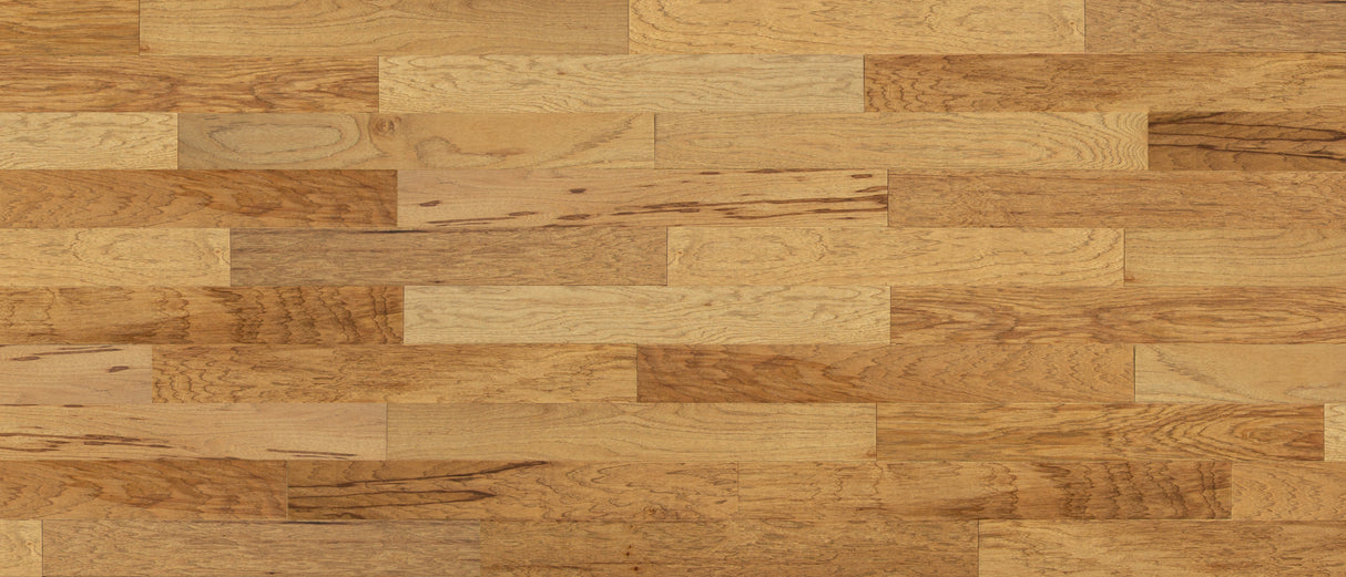 3/8 in. Golden Valley Hickory Quick Click Prefinished Engineered Hardwood Flooring 5.38 in. Wide