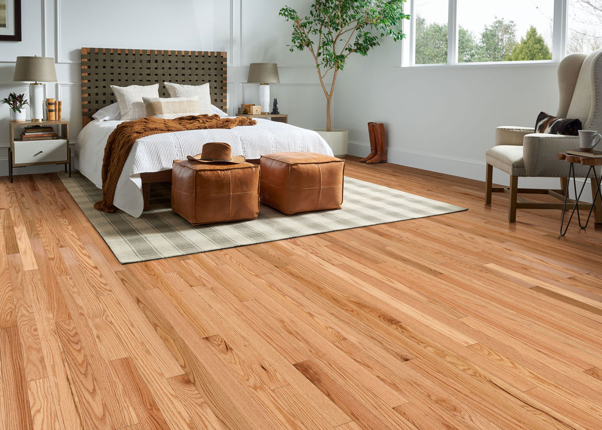 3/4 in. Natural Oak High Gloss Prefinished Solid Hardwood Flooring 2.25 in. Wide