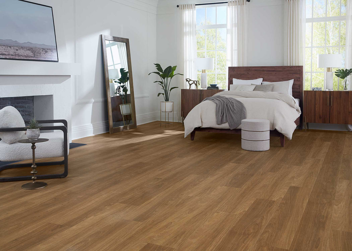 8mm w/pad Mission Beach Oak Waterproof Rigid Vinyl Plank Flooring 8.74 in. Wide x 60 in. Long