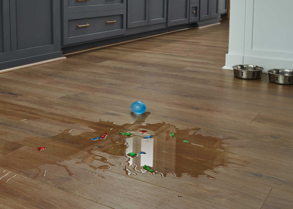 8mm w/pad Hazelton Oak Water-Resistant Hybrid Resilient Flooring 6.97 in. Wide x 50.79 in. Long